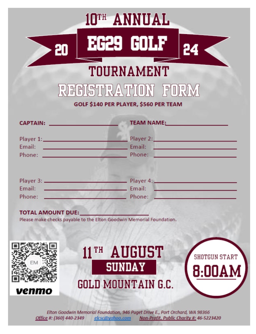 10th Annual EG29 Golf Tournament Registration Form